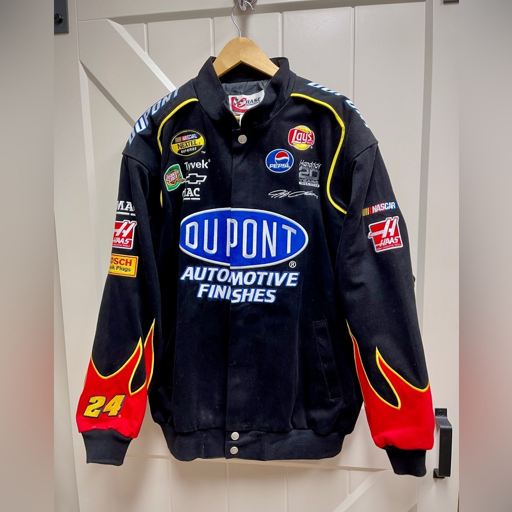 Jeff Gordon NASCAR Cotton Jacket RARE Black Body.  Never been worn